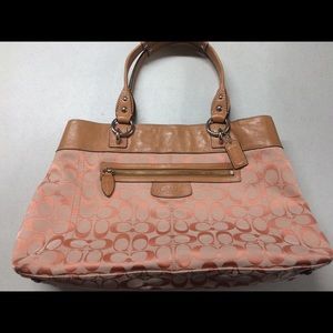 Coach Peach Signature Shoulder Bag J1059-F15534